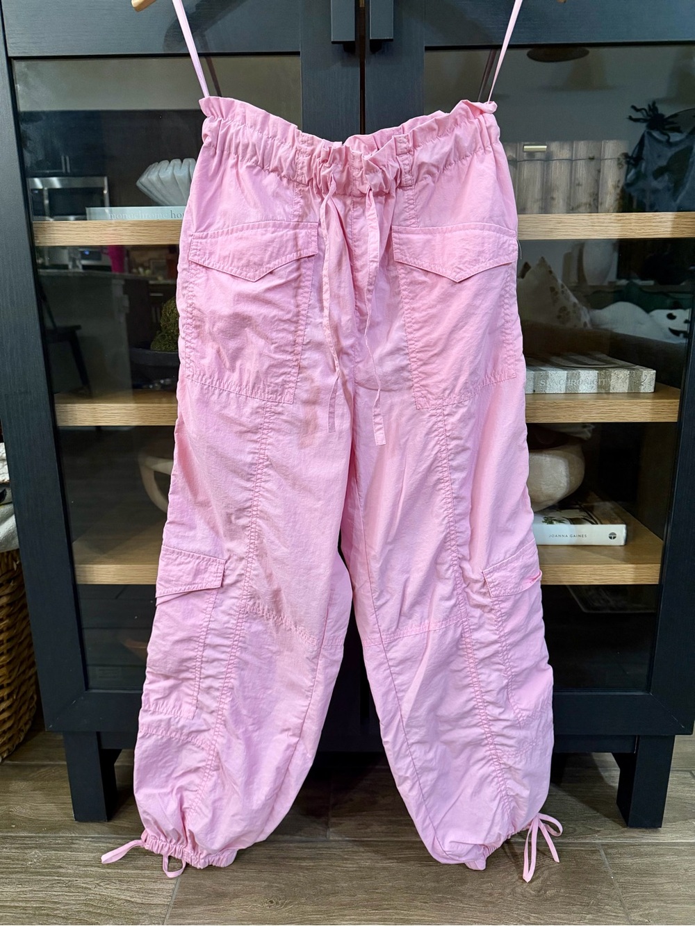 Gianni Bini Pink Parachute Cargo Pants Size 2 Y2K
